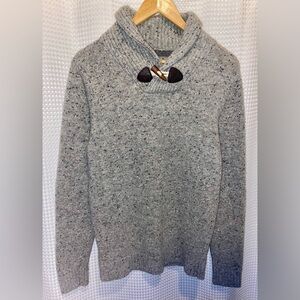 2/60$ Men’s SIMONS Le31‎ Lamb Wool shawl collar knit sweater Sz small
